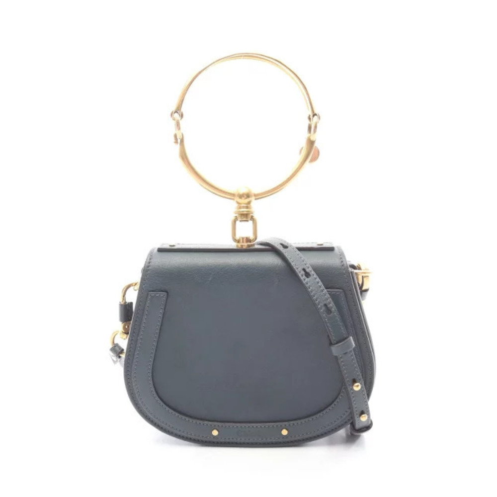 Chloe Nile Bracelet Bag Handbag Leather Green